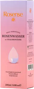 Тоник для лица розовая вода с гиалуроновой кислотой 200 мл Rosense