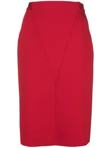 Юбка-карандаш с V-образным вырезом спереди Givenchy, красный