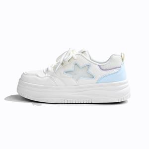 RENBEN Нескользящие, легкие и дышащие низкие кроссовки для скейтбординга, женские, бежево-синие