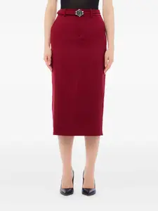 Миди-юбка с поясом Liu Jo, красный