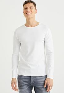 Футболка с длинным рукавом WE Fashion, белая