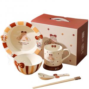 Наборы посуды KAWASIMAYA, [Gift Box Set]1 Person Dining 5 Pcs Set (Mug Configuration)