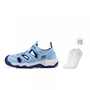 Skechers Kids Скользостойкая, износостойкая, дышащая сандалия Light Blue Kids'