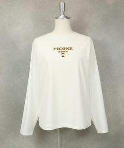 Пуловер из велюра с принтом Studio Picone, цвет White(090)