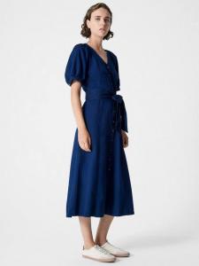 Платье миди с V-образным вырезом Zaves Chambray French Connection, Chambray Blue