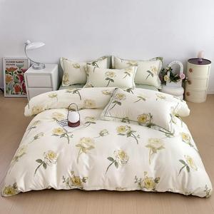 UJNHGQ Комплект постельного белья из 100% хлопка с цветочным принтом в пасторальном стиле Color 1
