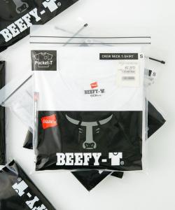 Футболка унисекс с карманом, плотная ткань HANES BEEFY-T, белый