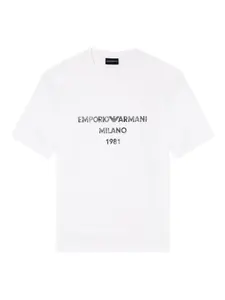 Футболка с логотипом EMPORIO ARMANI, белый