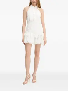 Кружевное платье с вырезом халтер Bardot, белый
