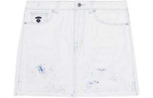Aape Джинсовая короткая юбка женская white
