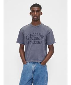 (U) Укороченная футболка из плотного денима с логотипом GAP