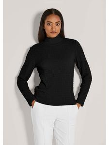 MADELEINE Элегантный топ с воротником-стойкой черного цвета