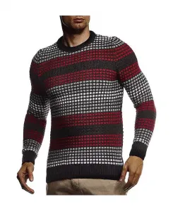 Мужской стильный свитер с длинным рукавом, худи-пуловер, толстовка для мужчин, slim fit Leif Nelson, синий