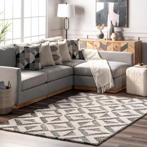 Ковер nuLOOM, 244 x 305 см, Vickie Geometric Recycled Wool, Grey