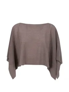 Накидка с отделкой люрексом D.Exterior, коричневый