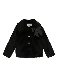 Шуба из искусственного меха с бантом Angel'S Face Kids, черный
