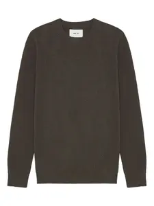 Свитер в рубчик с круглым вырезом Nn07, коричневый