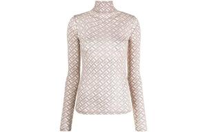 Полупрозрательный топ с принтом логотипа PINKO, цвет слоновая кость белый