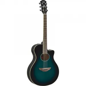 Акустико-электрогитара Yamaha APX600 Thinline с вырезанным корпусом, цвет Oriental Blue Burst