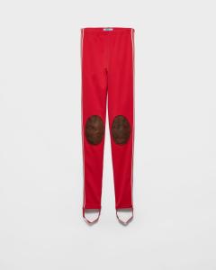 Флисовые леггинсы Prada, красный