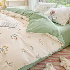 LUOLAI HOME Постельное белье, простыня, 150x200 см, 100% чесаный хлопок, весеннее пробуждение