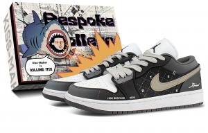 Jordan Баскетбольные кроссовки Air 1 Low Top Vintage, унисекс, черные