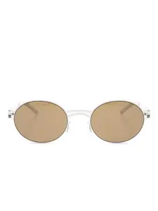 Солнцезащитные очки в овальной оправе Mykita, серебяный