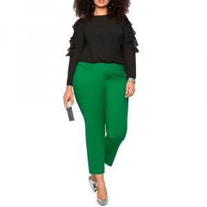 Eloquii Женские брюки Kady Fit двойного плетения больших размеров ELOQUII, цвет Verdant Green