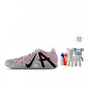 Nike Баскетбольные кроссовки Ja Morant 3 Active Bubbles, Fluid Bear, устойчивые к истиранию, низкие, унисекс, розовые, черные, серые