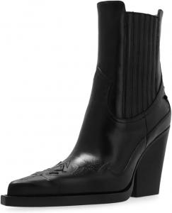 Женские ботинки с острым носком на платформе Chelsea Tang'scuisins, средней высоты с массивным каблуком, модные, подходящие для работы и вечеринок, размер 4-16 US, Black