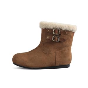 Износостойкие короткие зимние ботинки женские An Old Man, Khaki