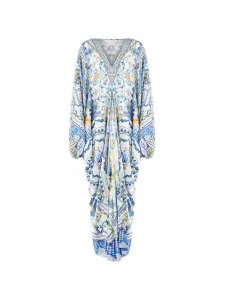 Платье прямого кроя с цветочным принтом Camilla, белый