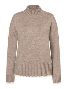 мягкий трикотажный свитер в цвете серо-коричневый меланж More & More