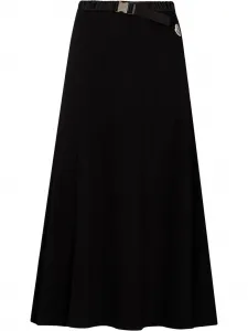 Юбка мини А-силуэта с поясом Moncler, черный