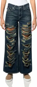 True Religion Women's Jessie Super Baggy Jeans с клапанными карманами