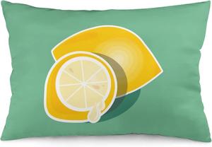MaSiledy Декоративная наволочка с двусторонней печатью лимонный принт молния Pattern-2