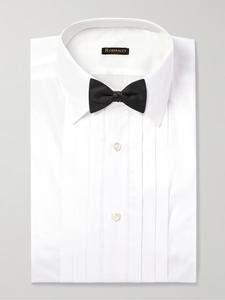 Рубашка-смокинг из плиссированного хлопкового поплина RUBINACCI, белый