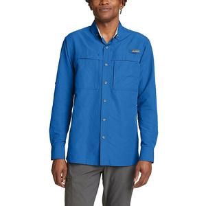 Рубашка на пуговицах с длинными рукавами Big & Tall Eddie Bauer Ripstop Guide, цвет Pacific Blue