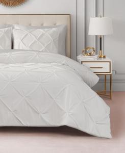 Комплект постельного белья Kiss Pleat Plush из 3 предметов, размер Full/Queen Juicy Couture, белый