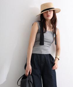 Вафельная майка, скрывающая бюстгальтер Pourvous, цвет Heather Gray