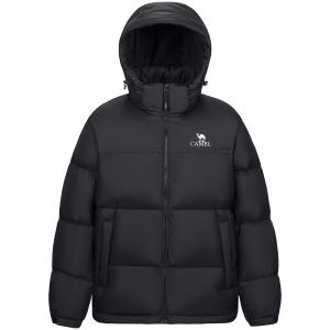 Утепленная пуховая куртка унисекс CAMEL, цвет слоновая кость/ночной черный