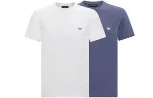 Футболка мужская 2 шт EMPORIO ARMANI, 2 шт (Темно-синий+Белый)