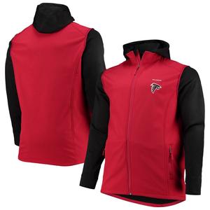 Мужская куртка с капюшоном Dunbrooke Red/Black Atlanta Falcons Big & Tall Alpha с молнией во всю длину
