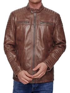 Кожаная куртка Tazzio, коричневый