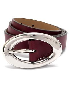 Женский кожаный нереверсивный ремень шириной 25 мм Michael Kors, Oxblood