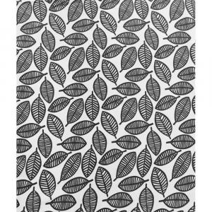 72-дюймовая черно-белая занавеска для душа с рисунком листьев из 100-процентной полиэфирной ткани QuikFurn, цвет Multicolored