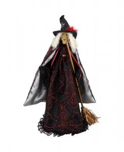 Фигурка ведьмы в викторианском стиле с метлой, высотой 18 дюймов (45 см), для Хэллоуина Northlight, черный