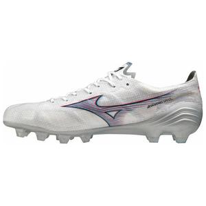 Альфа FG Резиновые Длинные Шипы Натуральный Грунт Противоскользящие Износостойкие Футбольные Ботинки Унисекс Белый Красный Mizuno