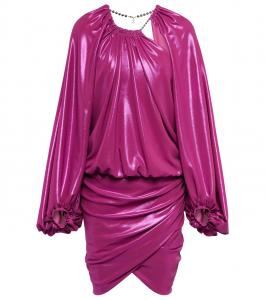 Мини-платье Karen Lame из жоржета The Attico, Violet