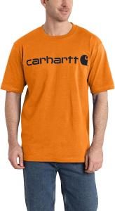 Мужская футболка Carhartt с коротким рукавом и большим фирменным логотипом, Marmalade Heather